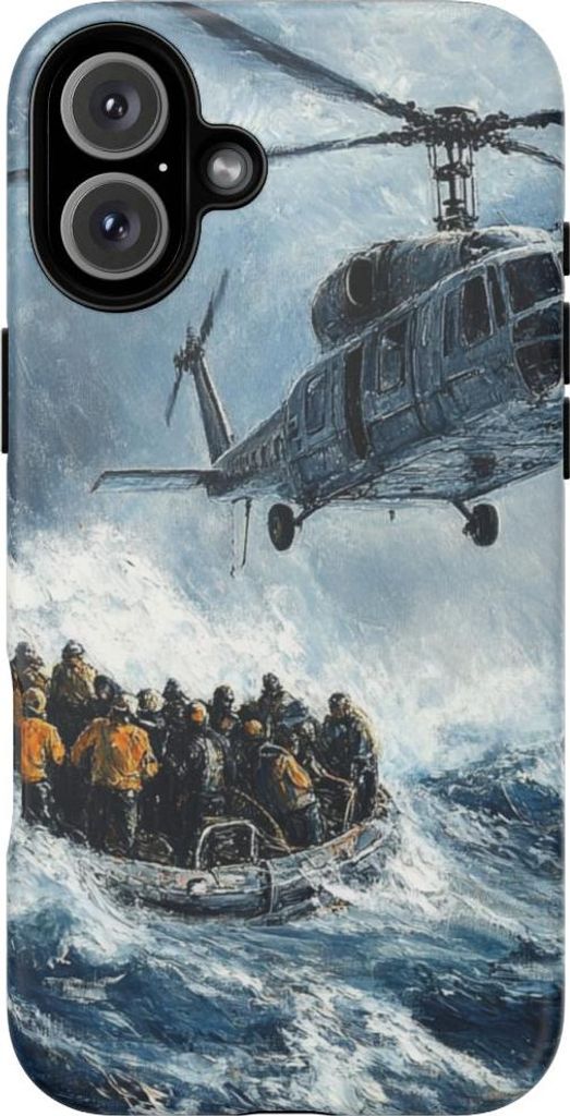 Dramatische Rettung auf stürmischer See – Hülle Kompatibel mit iPhone 16 Plus