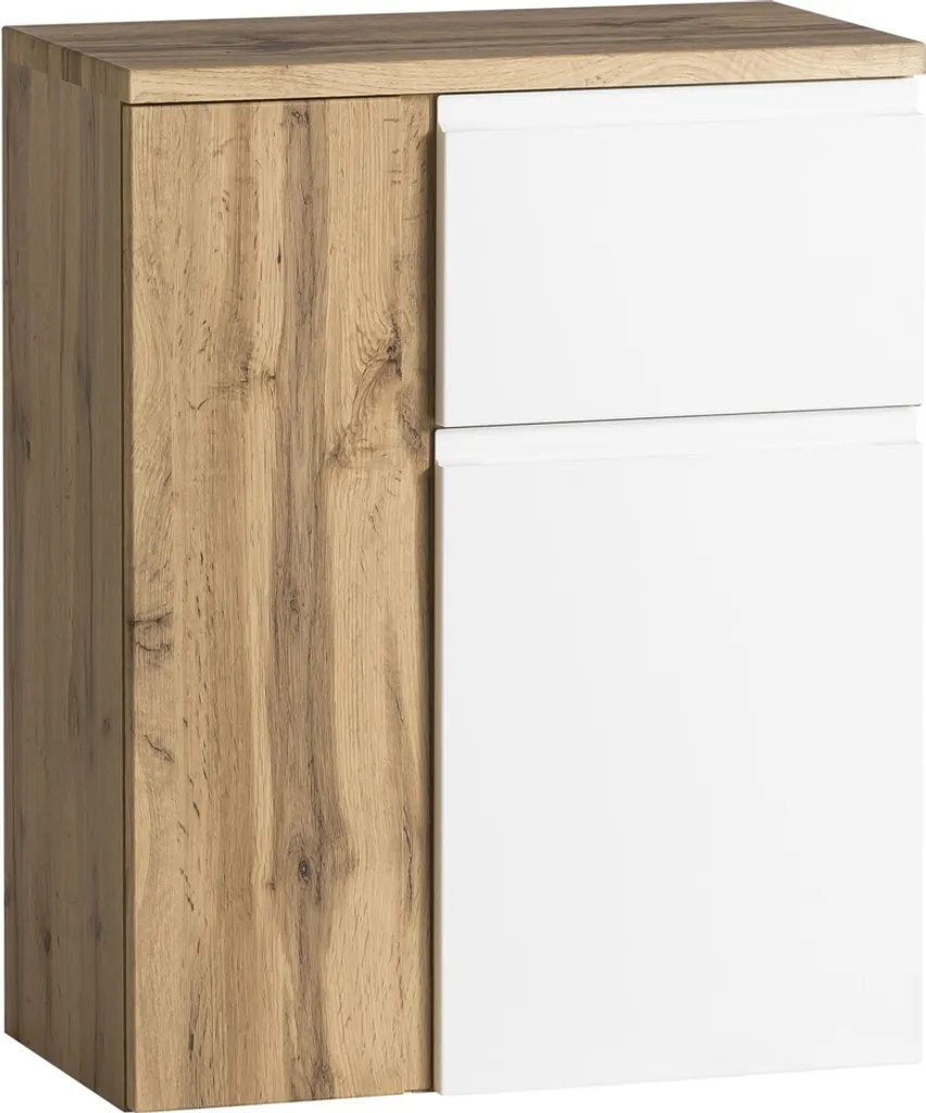 Meuble de rangement Paris en MDF Blanc et Chêne - Qualité et Design 79cm