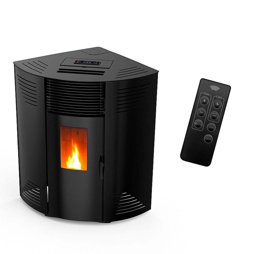 Eck-Pelletofen Iseos 12,2 kW Schwarz Sannover