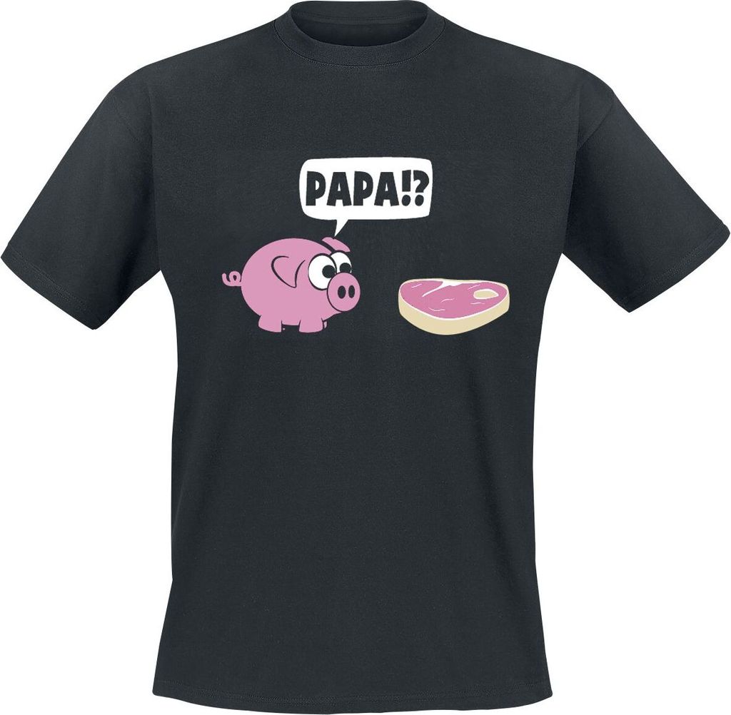 Food T-Shirt Herren Papa? schwarz 3XL