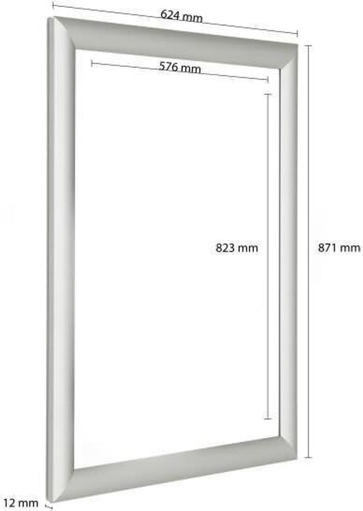 update displays Klapprahmen Easy-Fix silber 62,4 x 87,1 cm