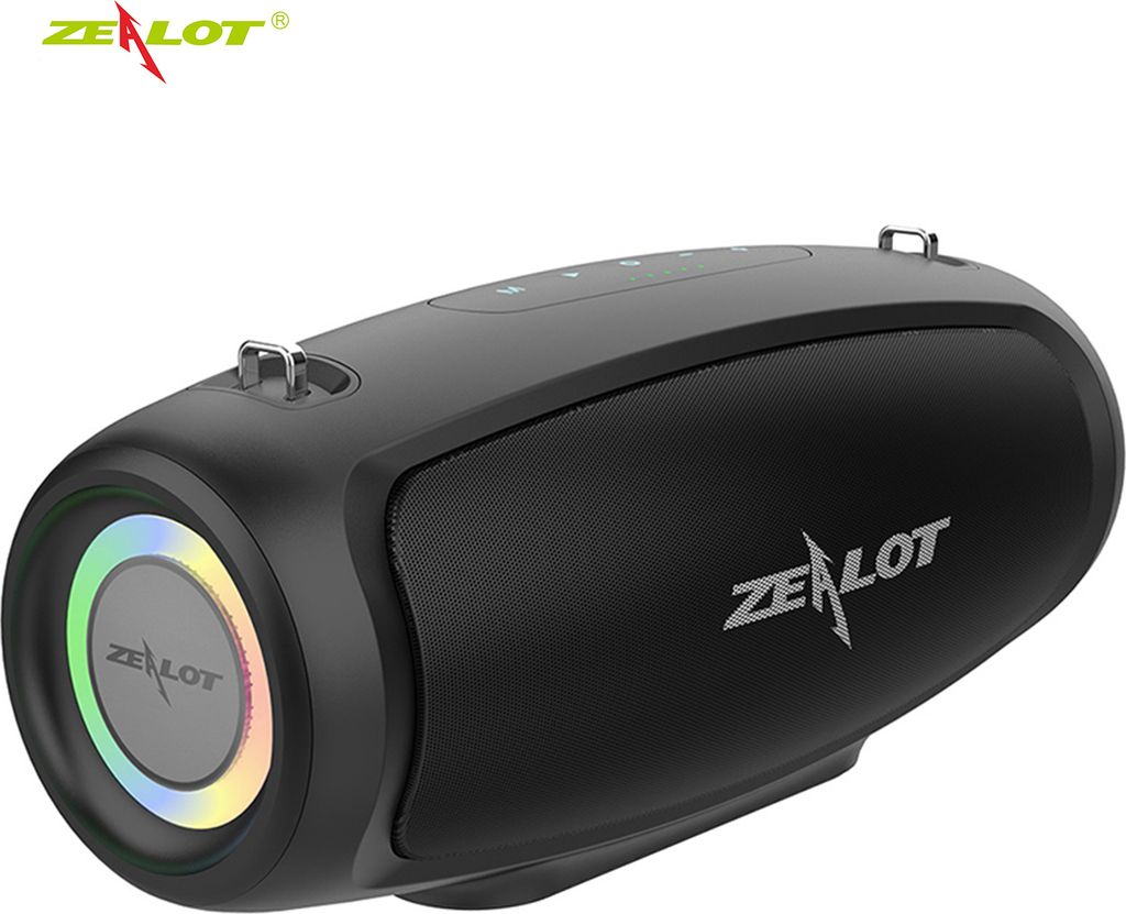 ZEALOT S37L BT Boombox mit Subwoofern, kabellose Lautsprecher mit 12000 mAh, 36 Stunden langer Lebensdauer und 40 W Soundbar, Tragbarer Lautsprecher