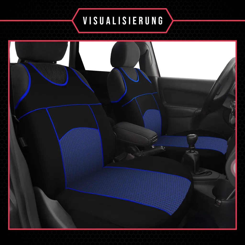 Set Coprisedili Auto Blu Mercedes Viano 1+1 - Ottima Qualità Prezzo - 6