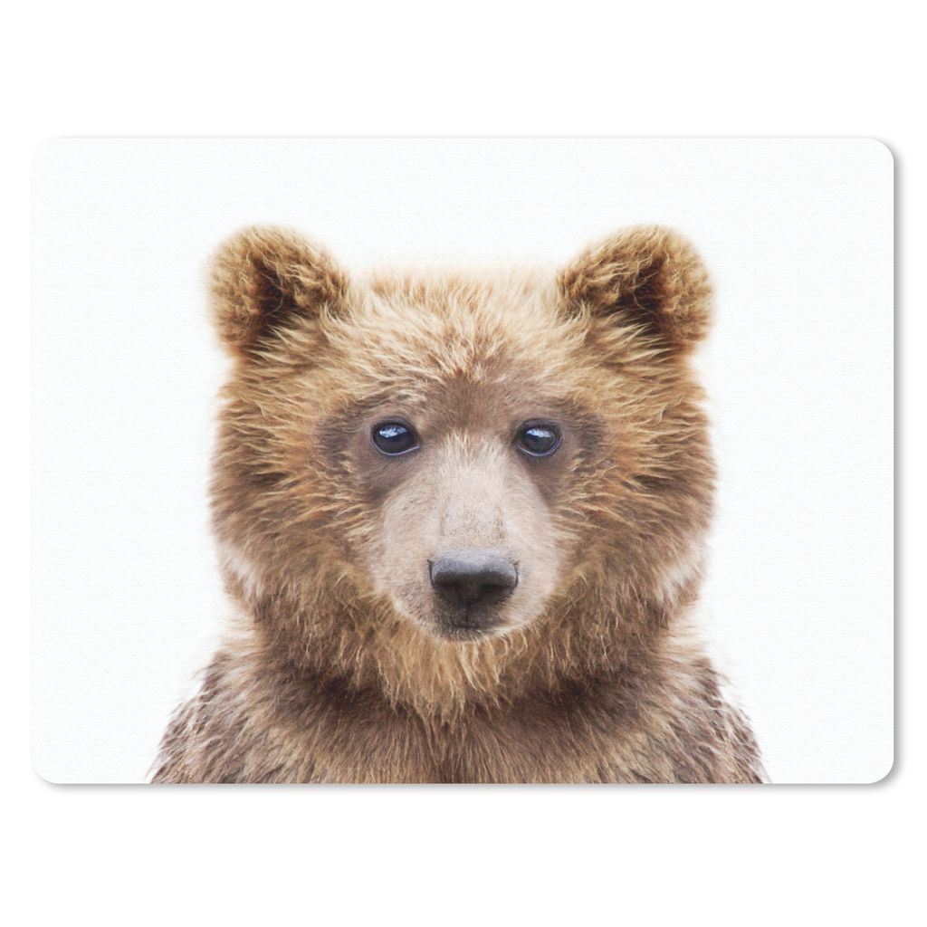 MuchoWow Mauspad Mousepad Bär - Braun - Tiere - Natur 40x30 cm - Mousepads - Maus Mat - Pad - Mausunterlage - Anti Rutsch