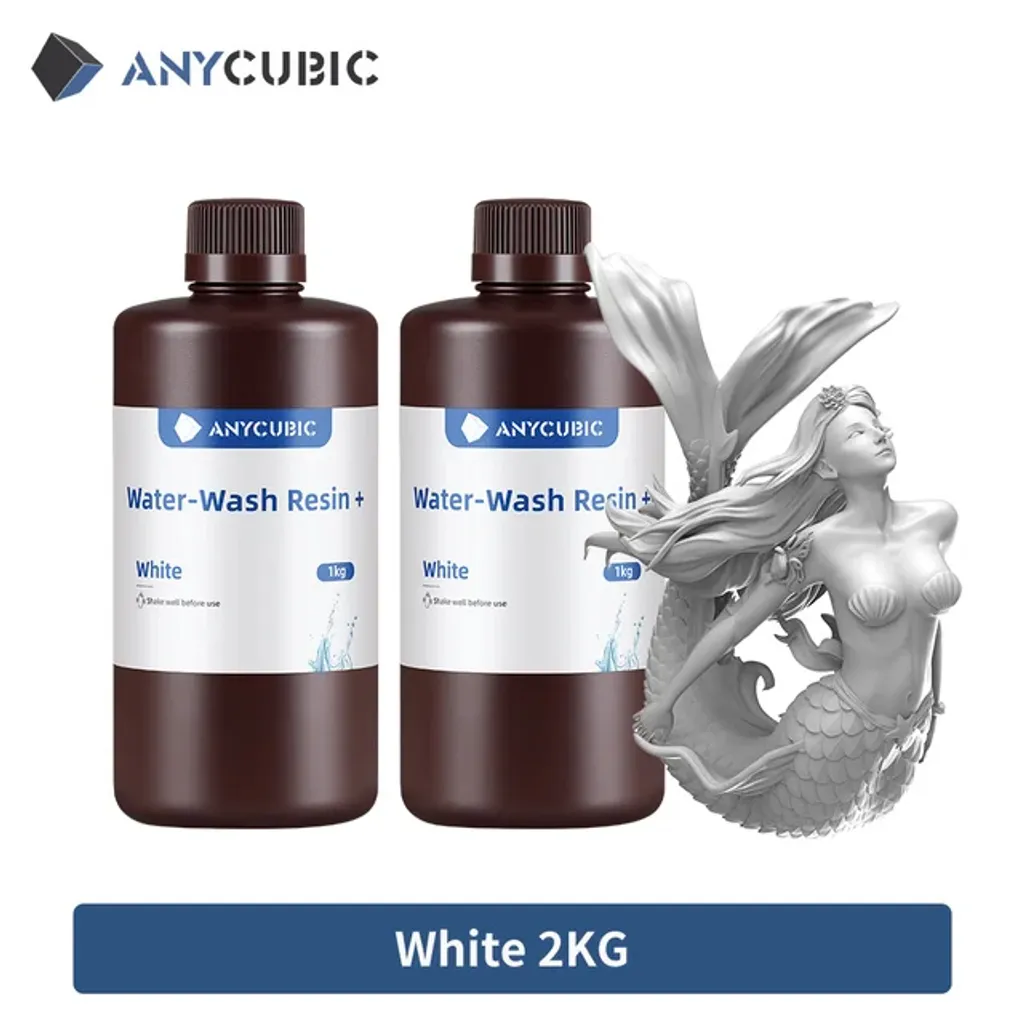 Résine Lavable à l'Eau Blanche 2kg Haute Précision Faible Odeur