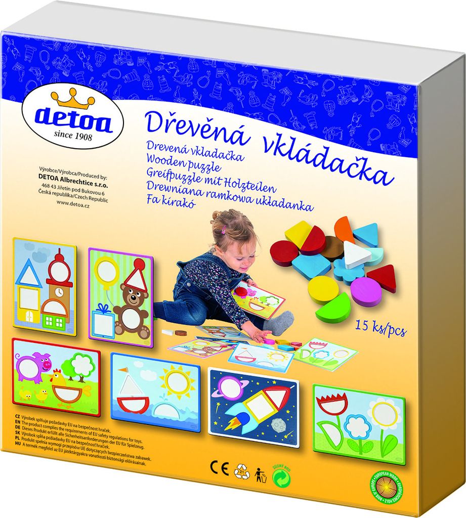 Detoa Vkládačka dřevěná v krabici 23x23x5cm 24m+ Obrázek produktu 9