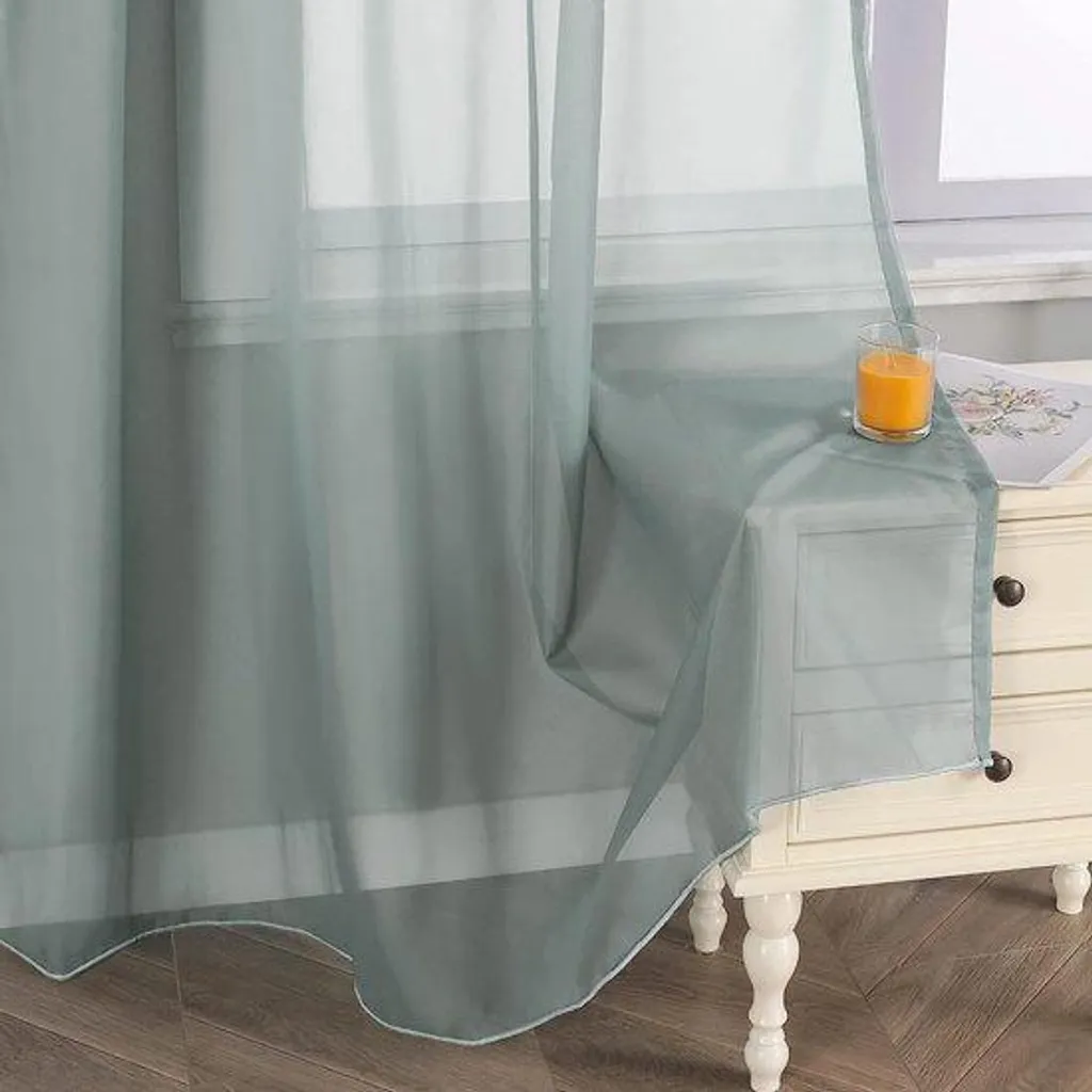Rideau voile transparent avec bandeau plissé pour une finition chic