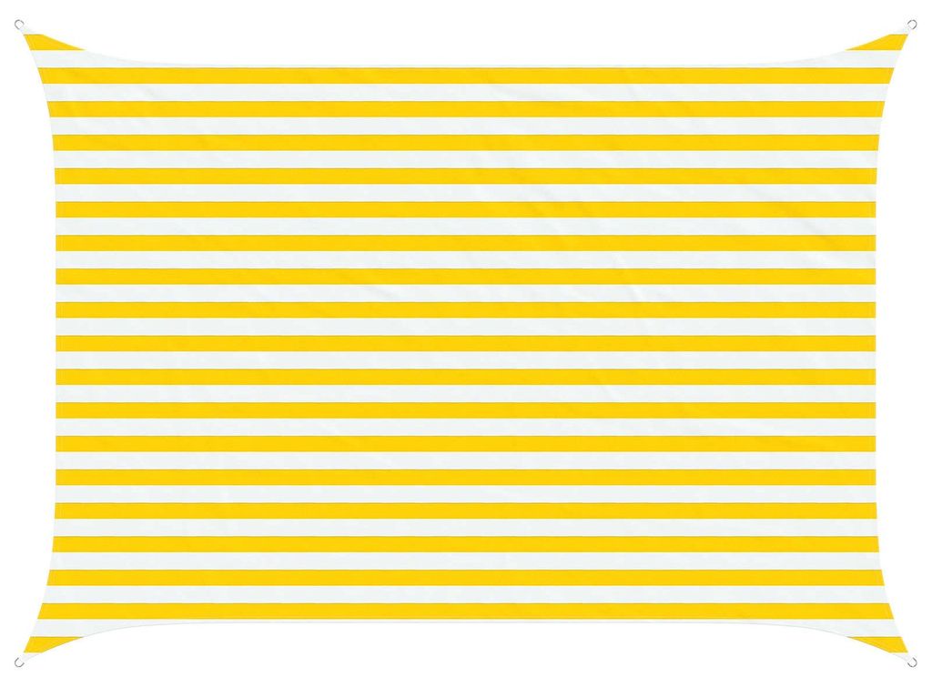 “2026 Modern“ Gelb Sonnensegel Gelb und Weiß 3,5 x 2,5 m 100 % Polyester Oxford - Designermöbel 63171 - Sonnenschirme