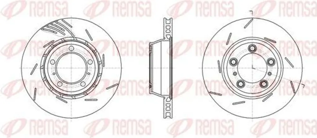 Disque de frein arrière ventilé pour Panamera 970 - Modèle REMSA 61861