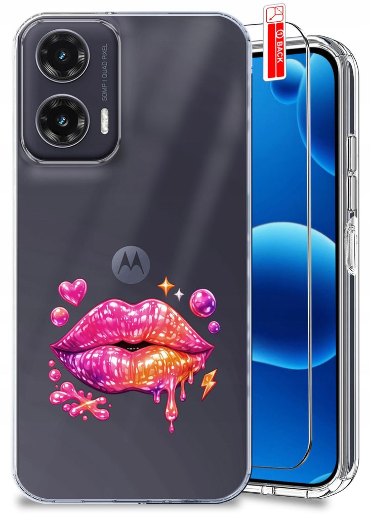 Hülle für Motorola G35 5G – Modische, coole, niedliche und farbenfrohe Designs – Transparente Hülle + Displayschutz