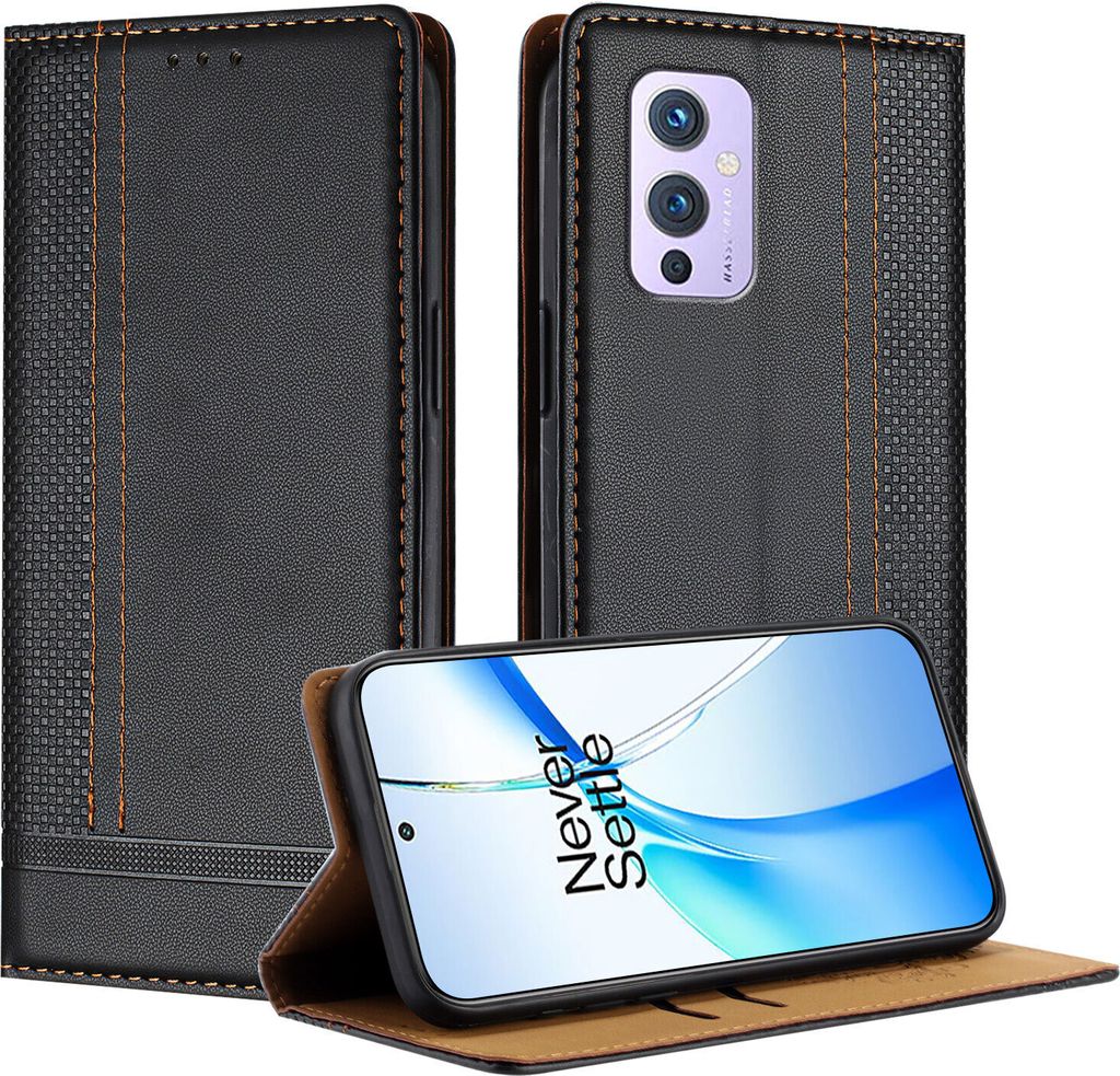 Handyhülle für OnePlus 9 Leder Flip Klappbare Schutzhülle Produktbild 