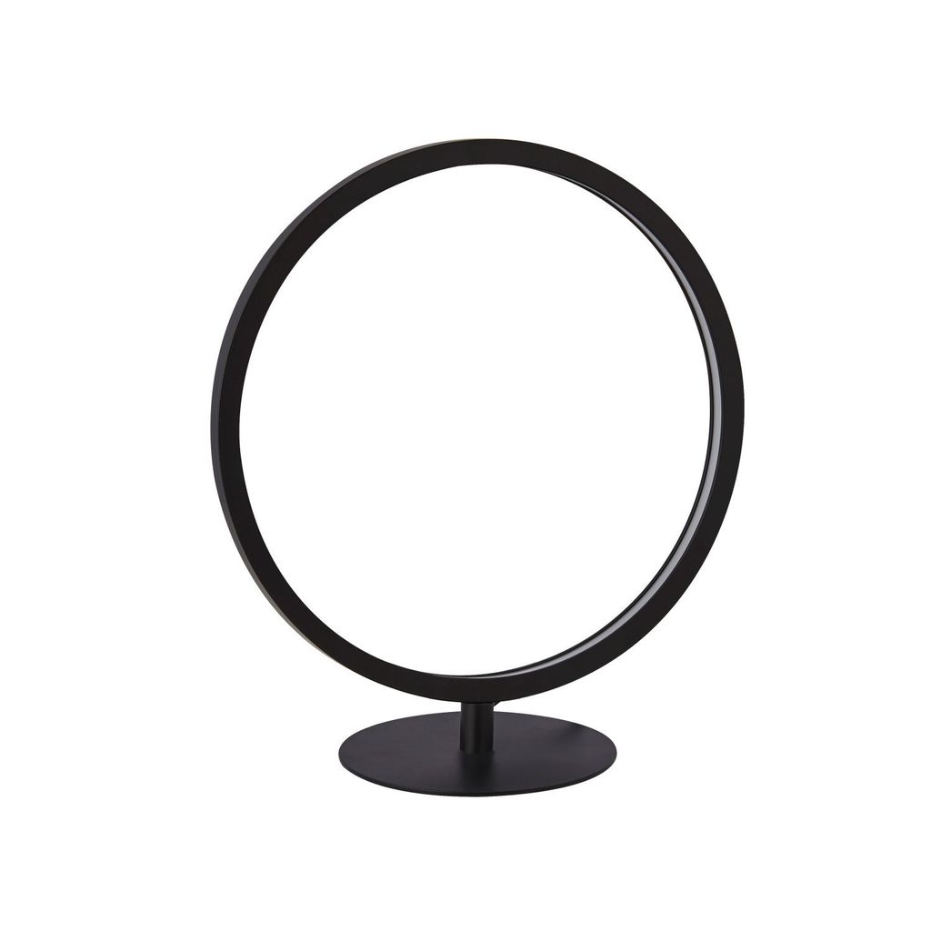 Nachttischleuchte Metall Aluminium LED dimmbar D: 15 cm 33 cm Schwarz Weiß rund warmweiß 3000 K 338 lm Modern