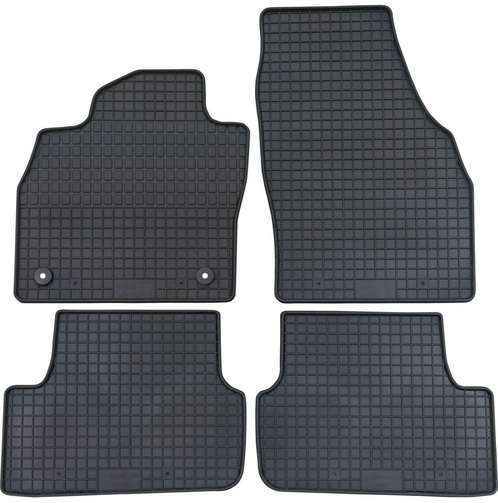 für VW Polo ab 10/2017 / T-Cross ab 04/2019 Passform PETEX Gummimatten 4-teilig schwarz Allwettermatten Gummifußmatten