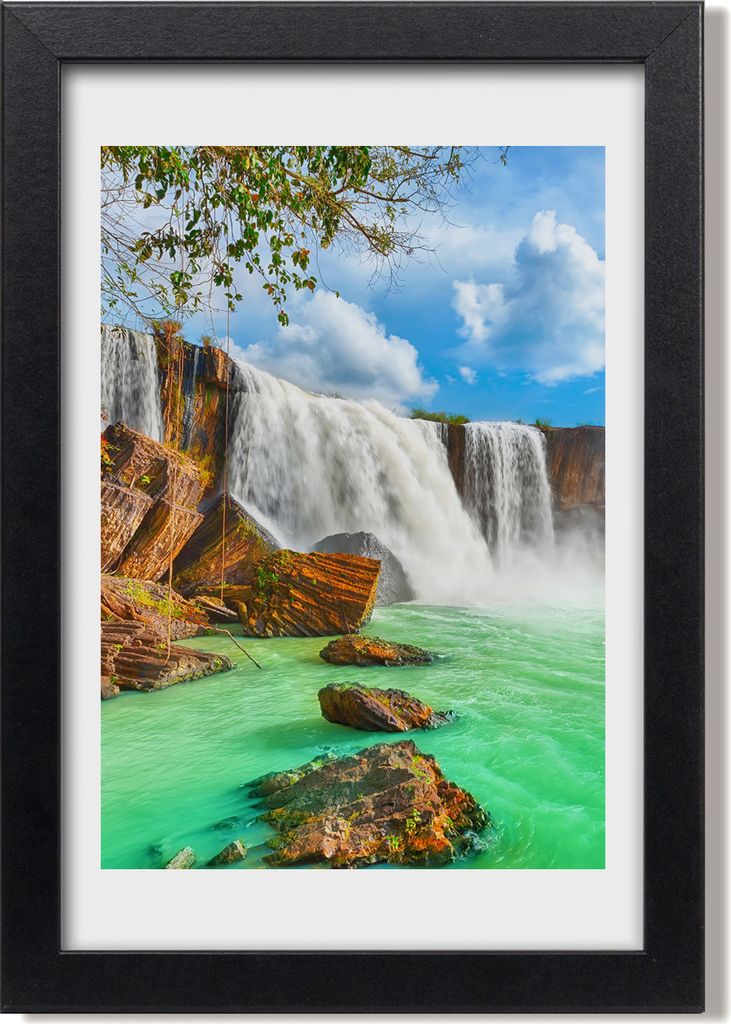 Bild 20x30 MDF-Rahmen, Wandkunst Wasserfall Produktbild 