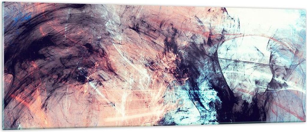 Bilder auf glas - Abstraktion modern - 140x50cm - Glasbilder - Wandbilder - Kunstdruck - zum Aufhängen bereit - Wanddekoration aus Glas - Glas Bil...