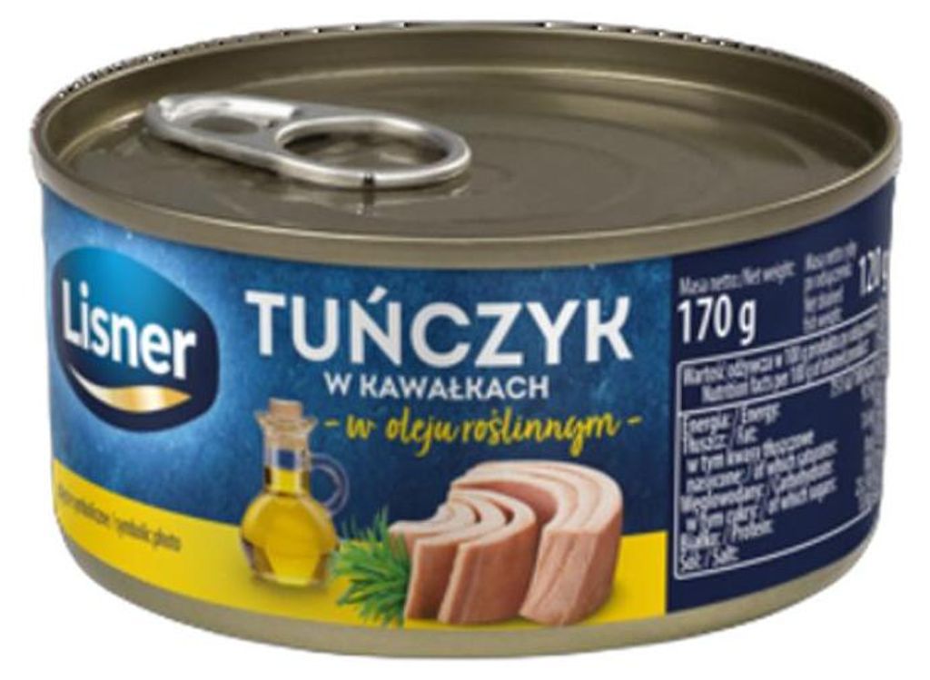 Tuńczyk kawałki w oleju roślinnym 170g Lisner Obrázok produktu 