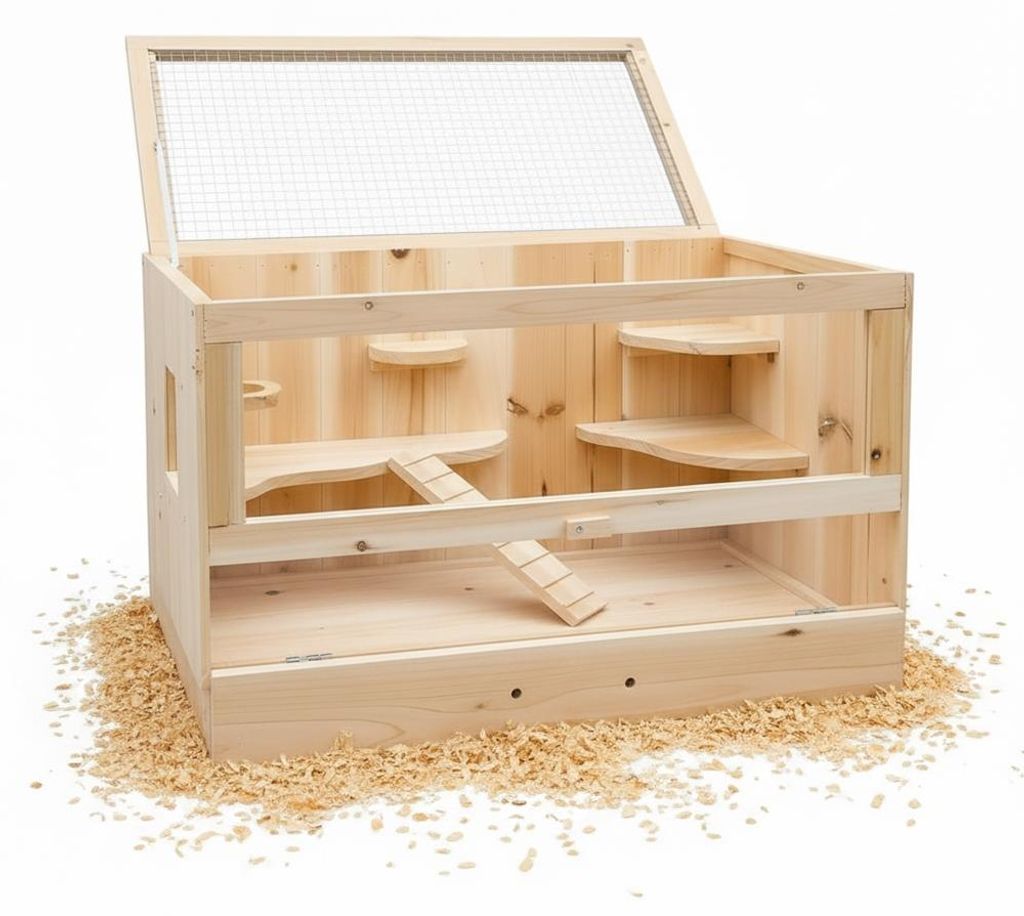 Mucola Cage en bois pour hamsters Cage pour souris Cage Image du produit 