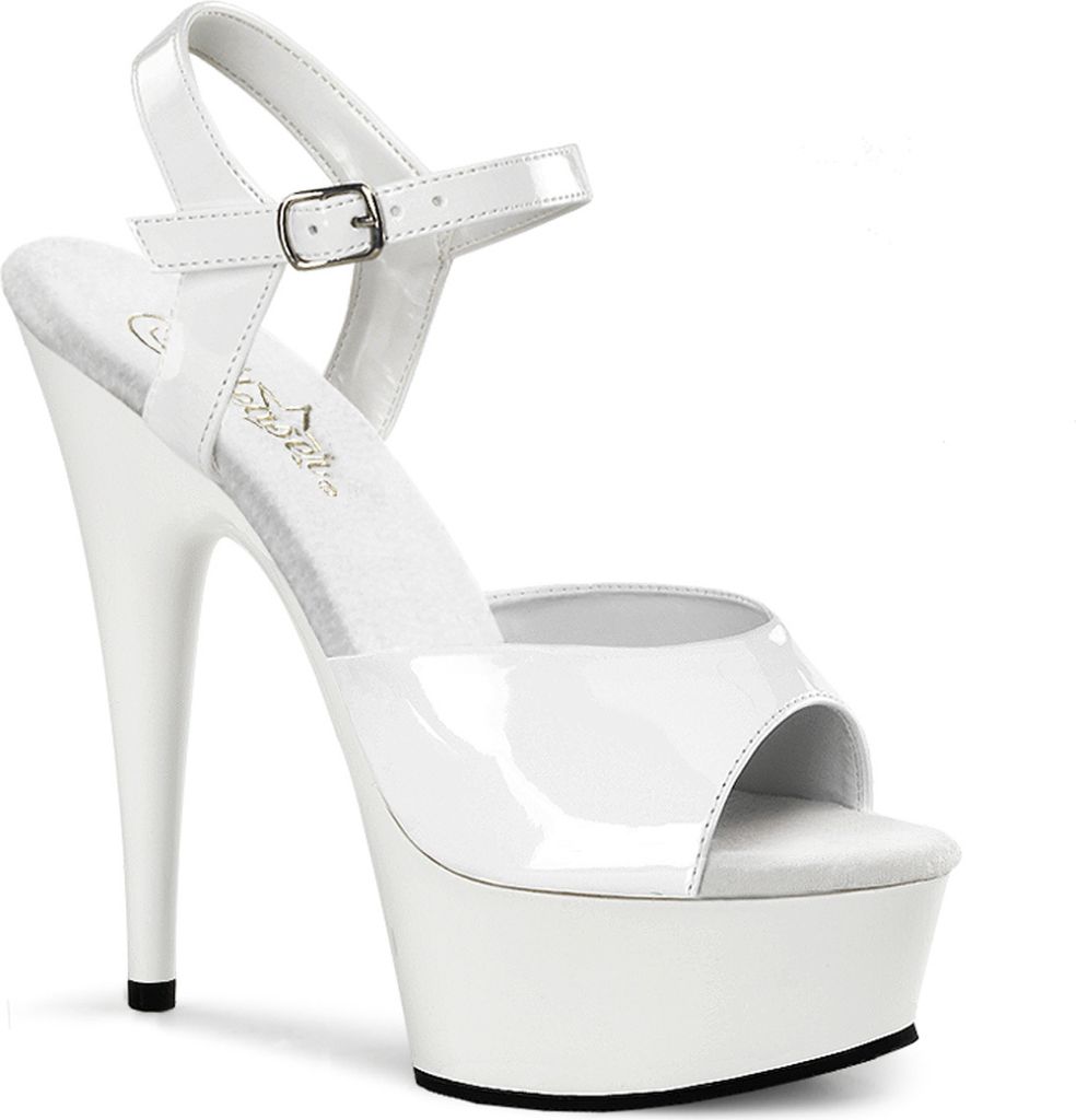 DELIGHT-609 Damen Sandale von Pleaser, Weiß  , EU 43, US 13 Produktbild 