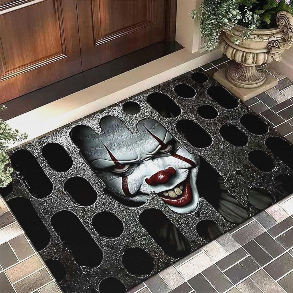 Halloween Fußmatte, Kanalclown Badezimmerteppich, rutschfest Non Slip fussmatte, Lustige Halloween Teppiche, Badematten für Badezimmer, Balkon, H...