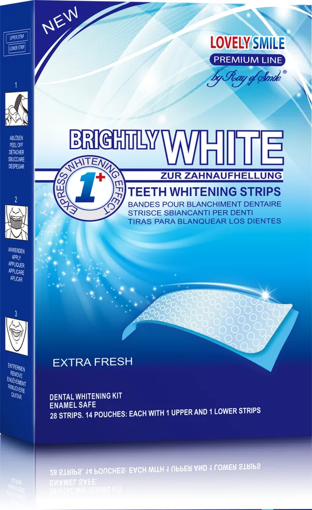 Bandes Blanchissantes No-Slip pour des Dents Blanches et Sourire Éclatant
