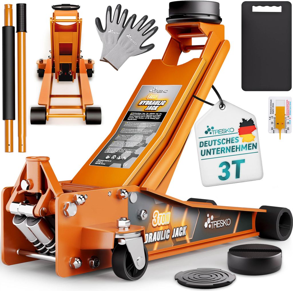 TRESKO® Cric hydraulique 3T Hauteur de levage 75-510mm | Image du produit 