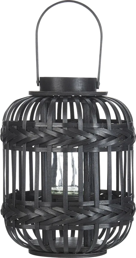 Lanterne Déco Bambou 30 cm Noir Boracay - Créez une Ambiance Cosy Zen
