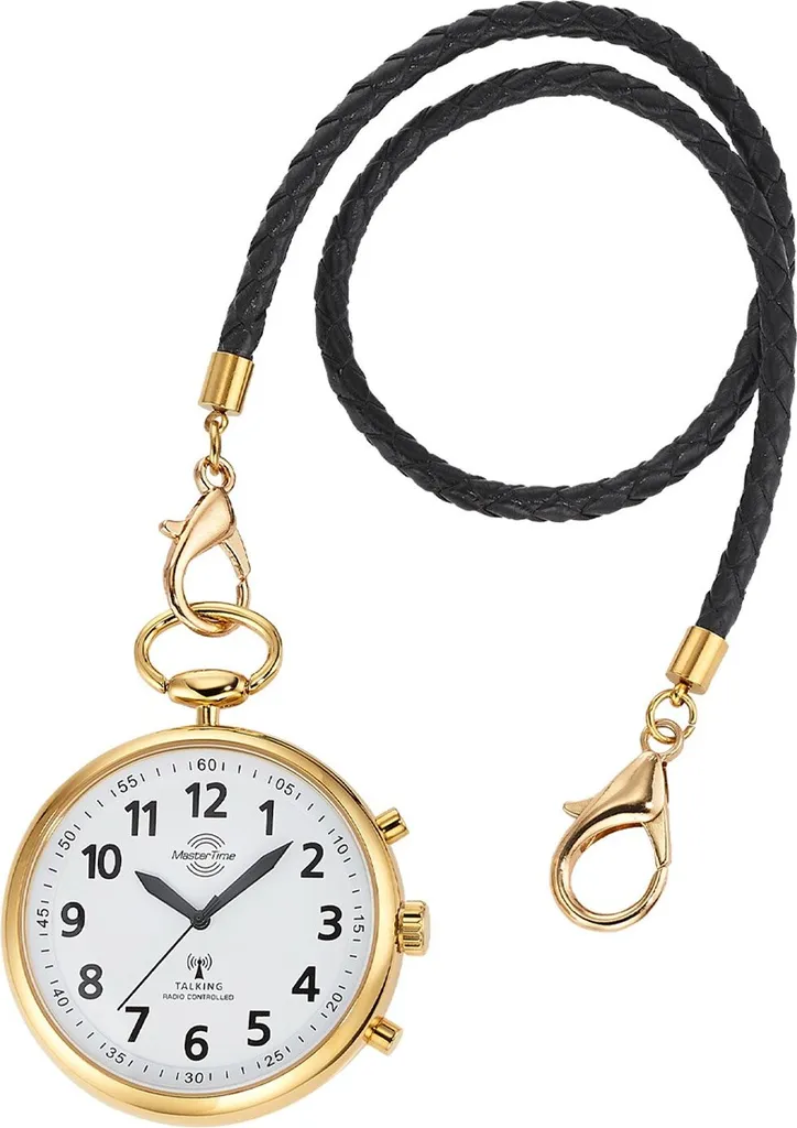 Montre de poche vocale Master Time MTGA-10939-12M pour malvoyant en or