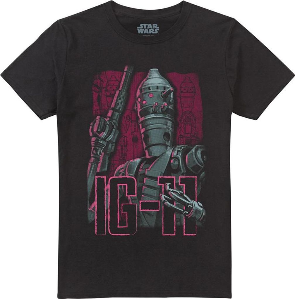 Star Wars: The Mandalorian - "Ig11" T-Shirt für Herren/Damen Uni TV30173 (S) (Schwarz)