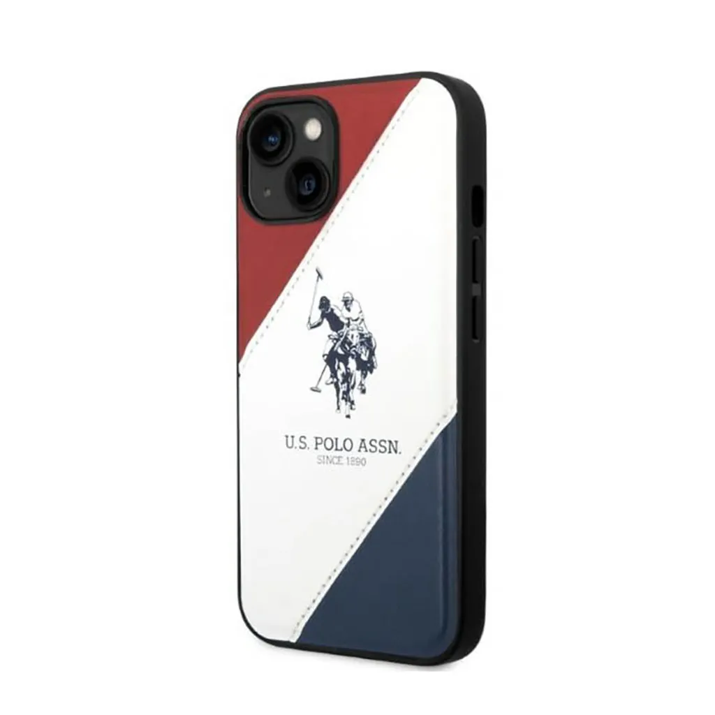 U.S. Polo USHCP14SPSO3 Cover iPhone 14/15/13 Bianca Tricolor