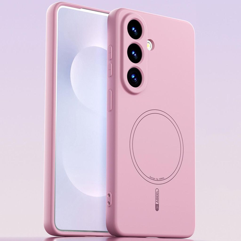 Magnetische Handyhülle für Samsung Galaxy S26, MagSafe kompatible, Flüssig Silikon Stoßfest Kratzfest Hülle Pink