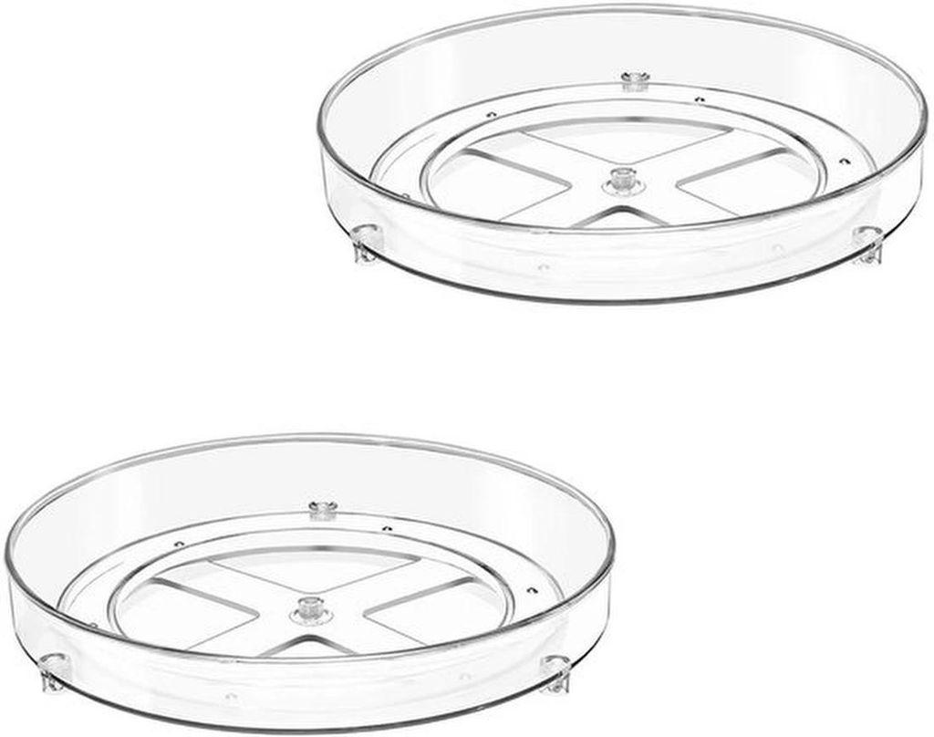 Unyqoos drehbare Küchen- und Schrank-Organizer-Set mit 27 cm - 360 Grad Drehteller für optimale Benutzerfreundlichkeit