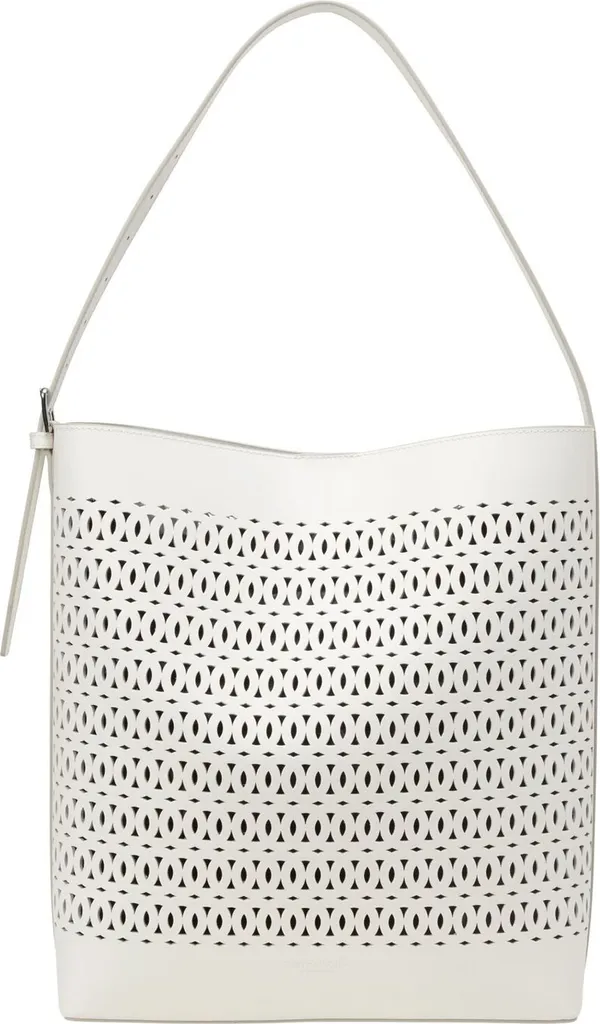 Marc O'Polo Alka Hobo Bag White sac à épaule en coton écru chic