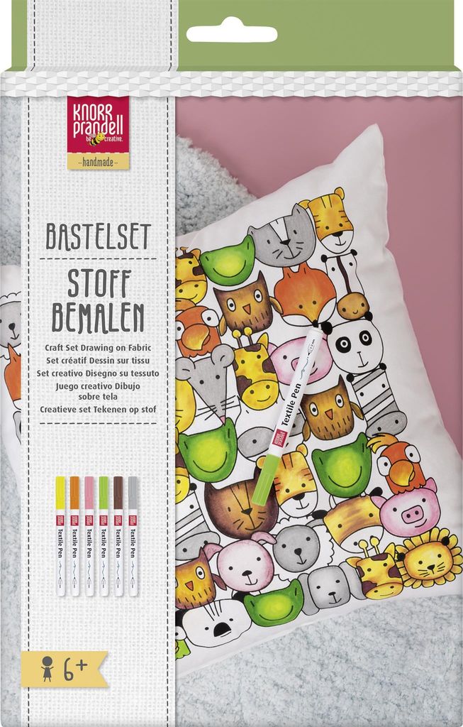 KNORR prandell Bastelset Textil Kissenhülle "Animals"