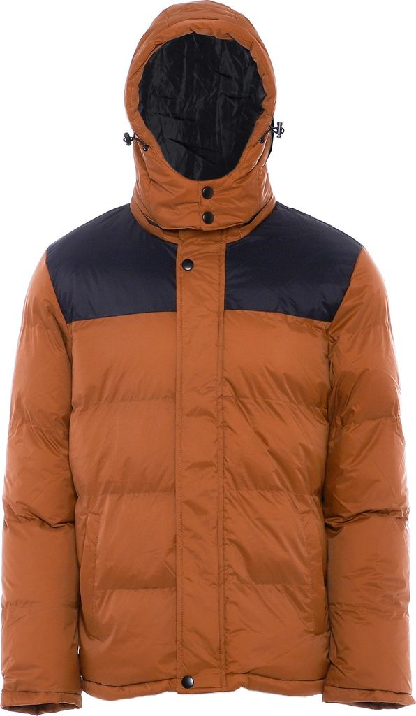 keepsuwarm herren wattierte steppjacke - braun, L