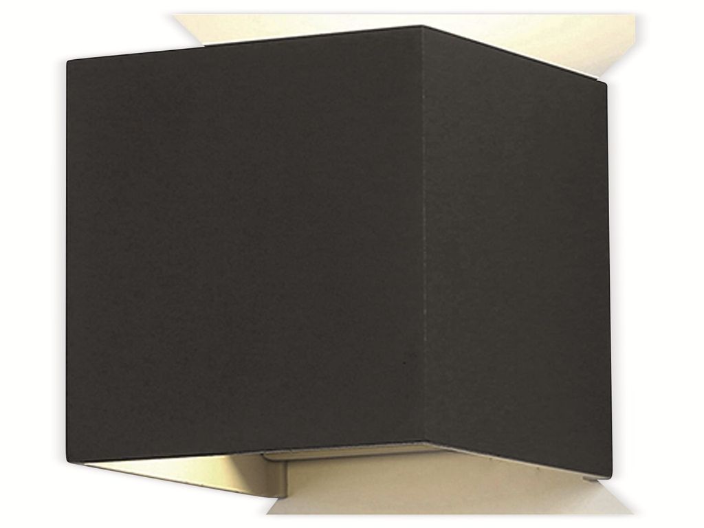 OPTONICA LED-Wandleuchte 7458, EEK: E, 12W, IP54, 1320 lm, 3000K, schwarz
