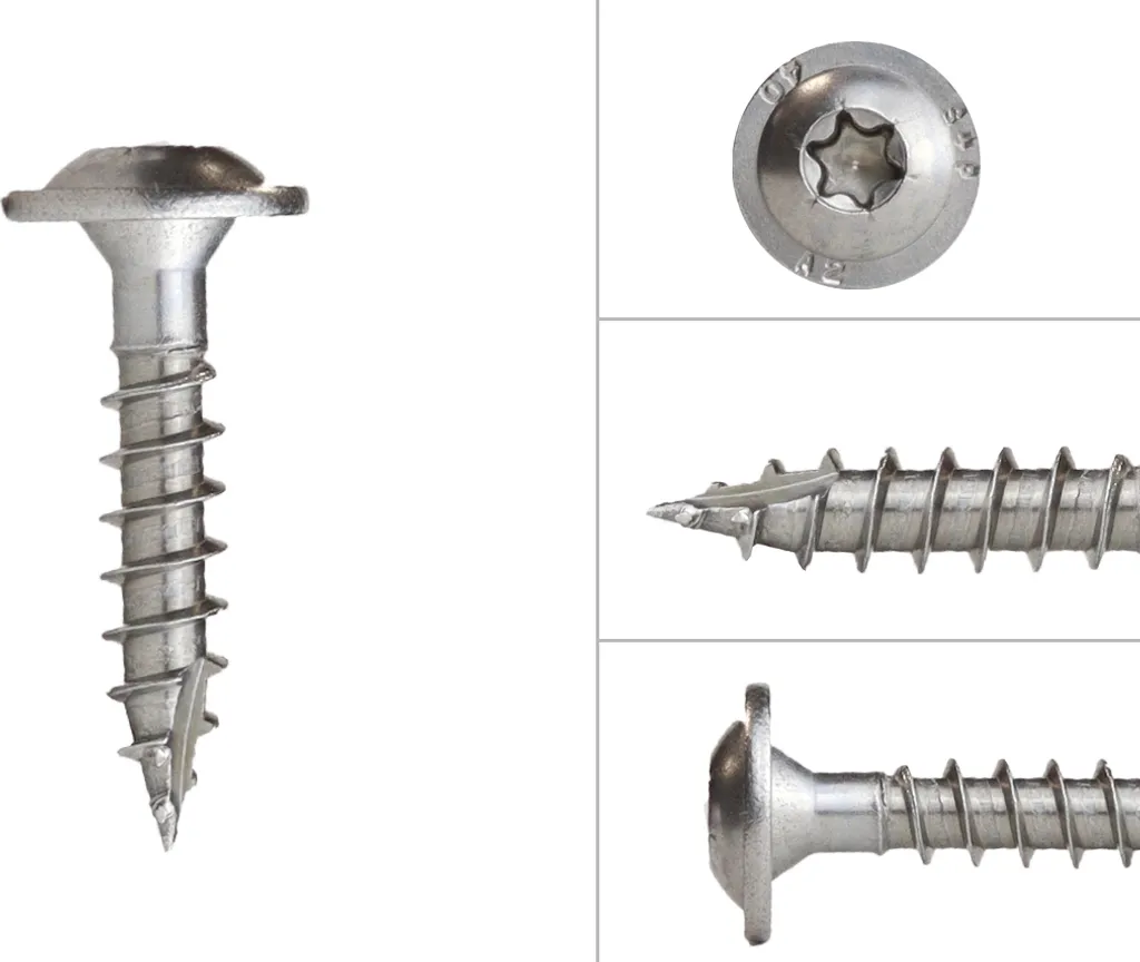 Viti Inox A4 per Legno e Metallo 8x40 Torx 40 - Confezione Premium