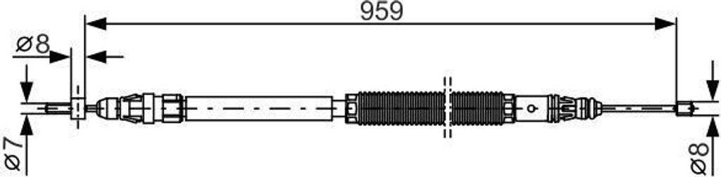 BOSCH 1 987 482 001 - OE 4745 Z8 Handbremsseil für C4 G-Picasso I (UA), C4 Picasso I (UD)