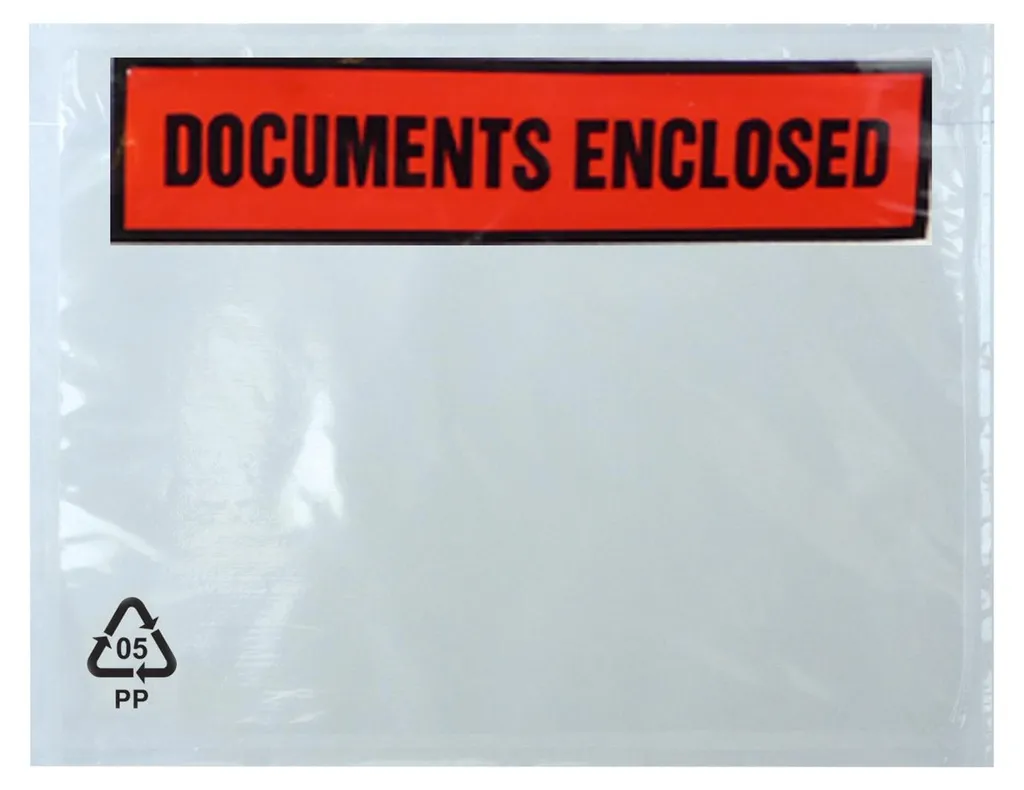 Enveloppe adhésive transparente A6 pour bordereau d'expédition colis