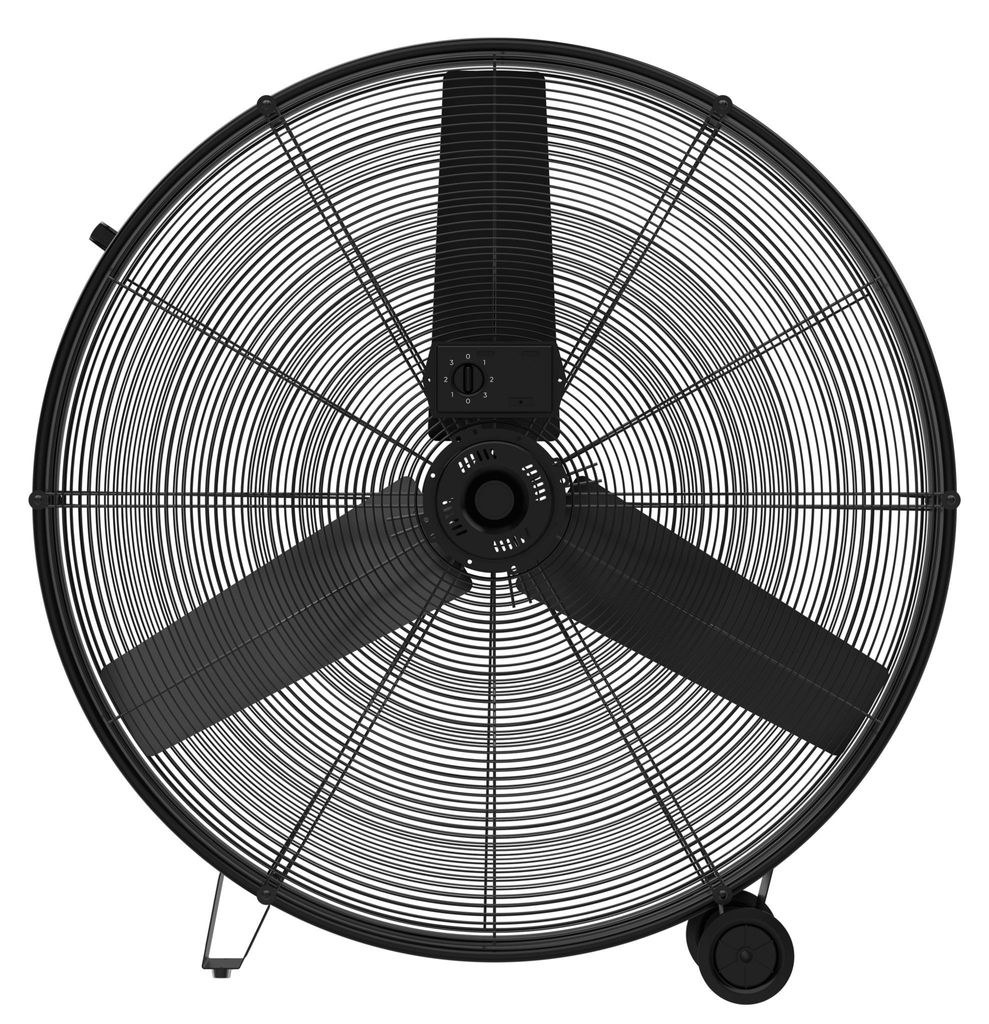 36" Industrie-Bodenventilator mit 360 Watt Leistung, 3 Geschwindigkeiten, Aluminiumflügeln, hoher Sicherheit und einfachem Transport