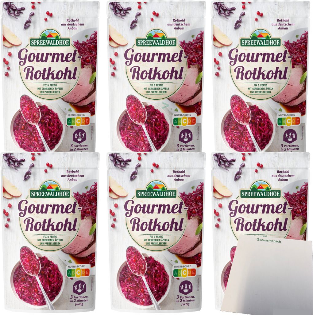 Spreewaldhof Gourmet-Rotkohl Fix und Fertig mit geriebenen Produktbild 