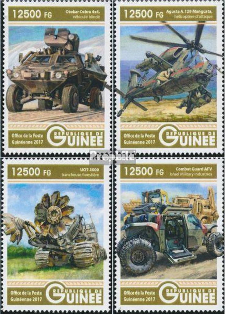 Briefmarken Guinea 2017 Mi 12366-12369 (kompl. Ausgabe) Produktbild 