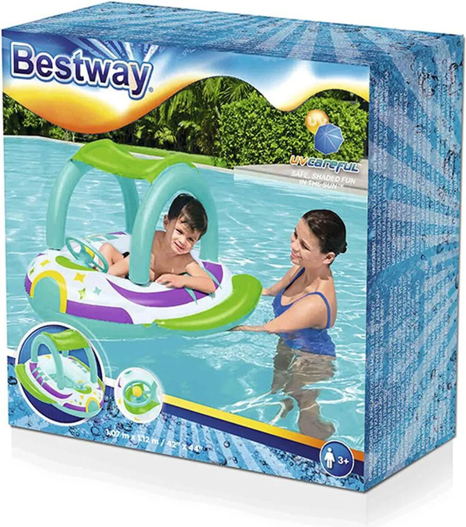 Jouet de Bain Gonflable en Forme d'Animaux pour Bébé et Piscine Bestway
