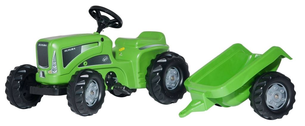 rolly toys Kiddy Futura grün Kid Trailer Trettraktor, Maße: 134x47x49 cm; 62 000 5
