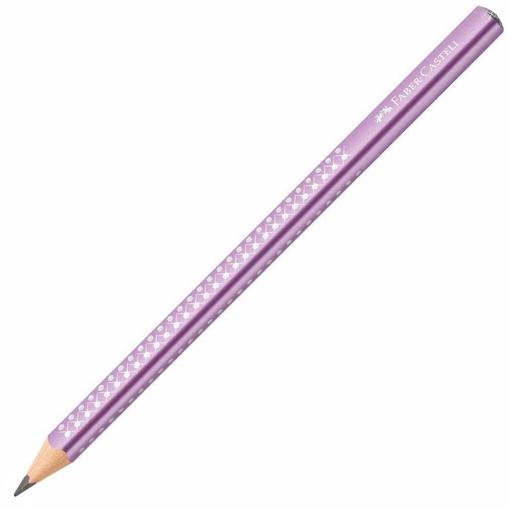 FABER-CASTELL Jumbo Sparkle Bleistift B metallic violet, 1 St.
