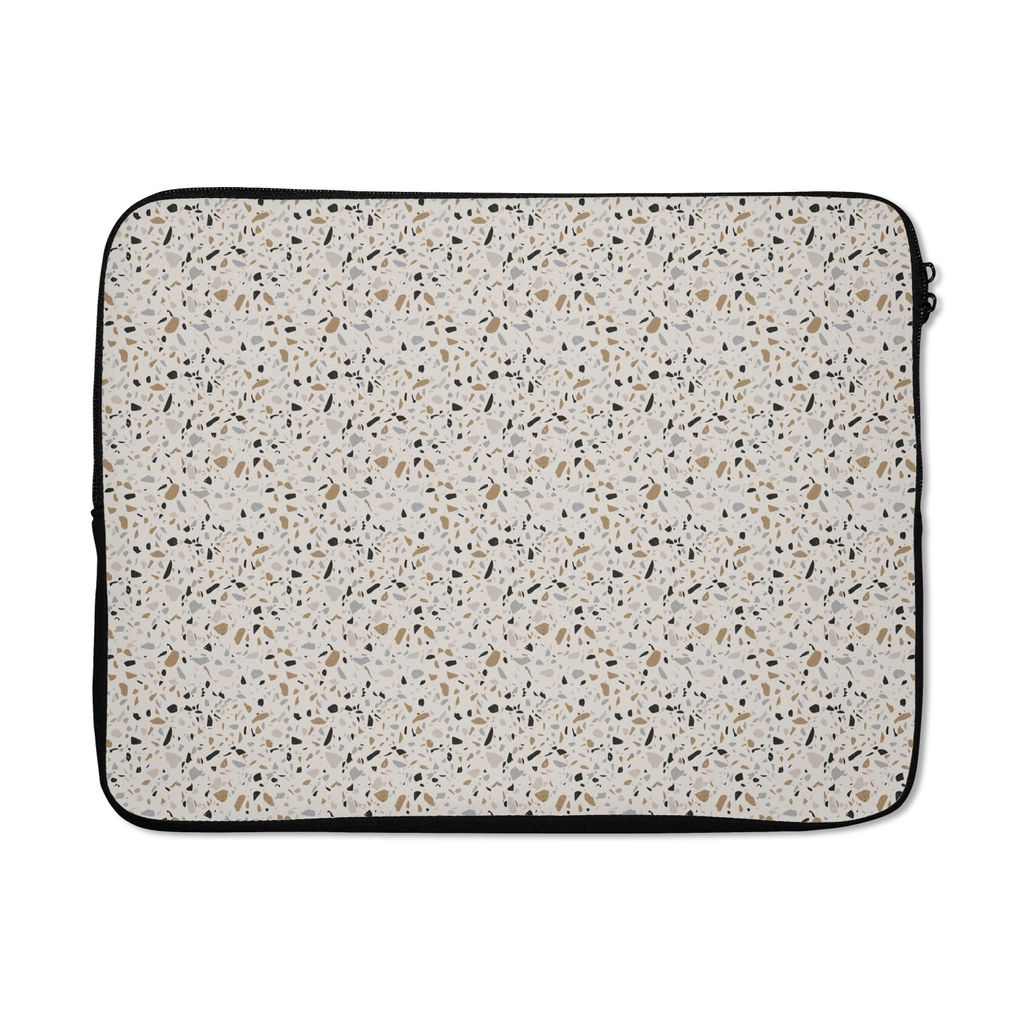 MuchoWow Laptop Hülle 17 Zoll Laptoptasche Terazzo - Muster - Struktur - Zipper - Schutzabdeckung