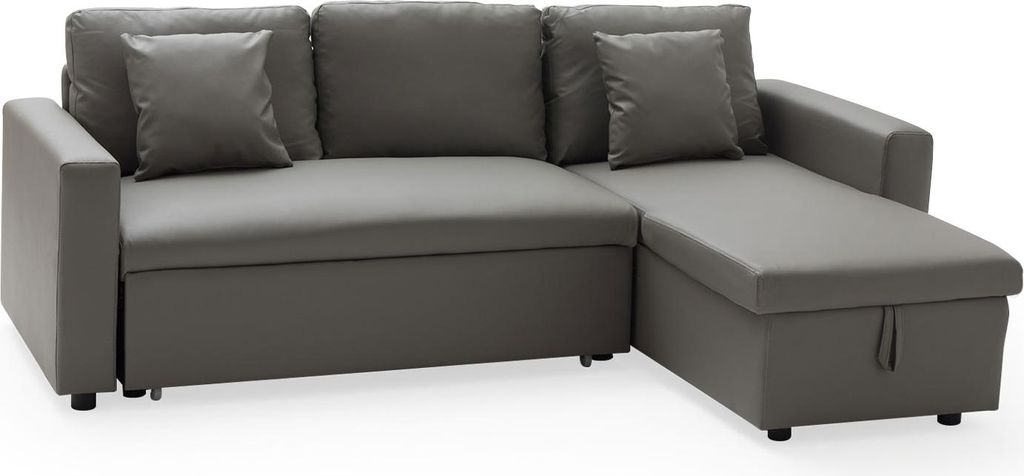 Ecksofa, umwandelbar, Kunstleder CLARK, 3-Sitzer, Produktbild 