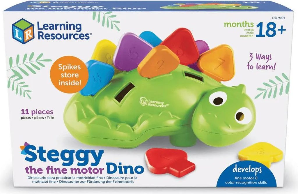 Steggy le dinosaure multicolore : jeu d'association aux 10 pièces - 5