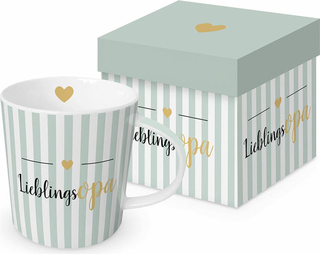 Kaffeebecher Lieblingsopa, in Geschenkbox, Opa Großeltern Produktbild 