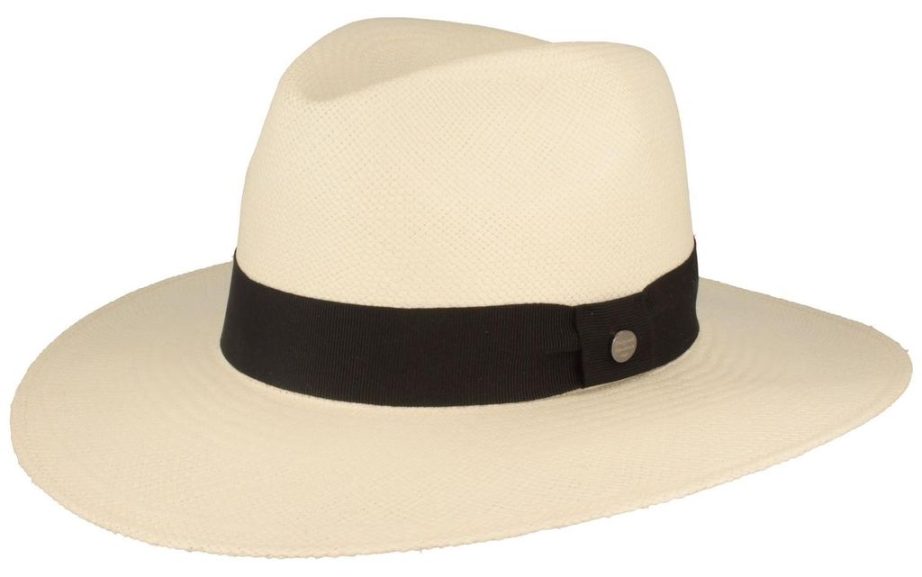Extra breiter feiner Panama Hut UV-Schutz 50+ von Hut-Breiter in weiß
