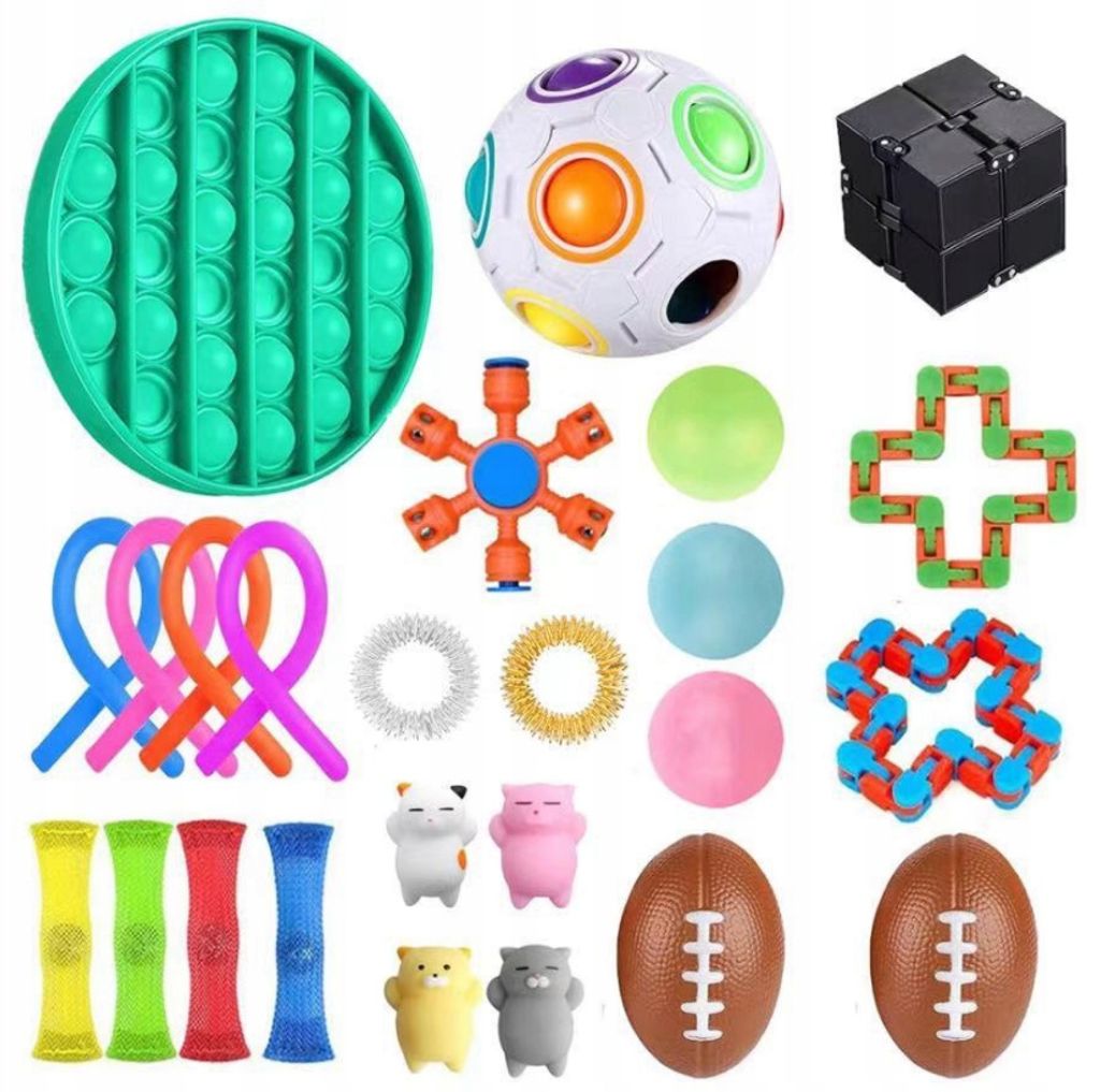 25 Stücke Fidget Toy Sensory Set Stressabbau Anti-Angst Push Pop Spielzeug ADHS 